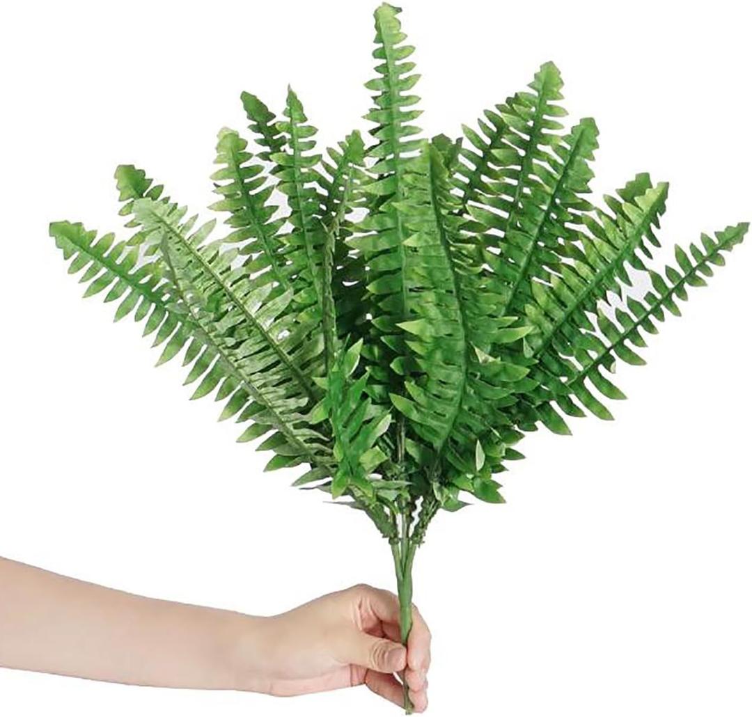 10pcs Artificial Plants Fake Plants Greenery Shrub Bushes UV Resistant Plants Plastic Wheat Grass for Indoor Outdoor Home Garden Decoration,Persian Grass