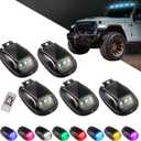 5PCS Wireless Solar Cab Lights for Truck, No Drill Type-C Charging Cab Roof Top Marker Lights, 8-Colors LED Marker Lights with Vibration Sensor for Pickup SUV Jeep ATV Off-road