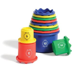 Discovery Toys Measure UP! Cups | Educational Stacking & Nesting 12 Piece Numbered Set| Kid-Powered Learning | STEM Toy Early Math Childhood Development 12 Months and Up