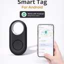 Android Smart Tag 2 Bluetooth Tracker Works with Google Find My Device, Key Finder for Keys, Wallet & Luggage, Loud Alarm, No Monthly Fees, Replaceable Battery