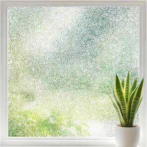 Frosted Glass Window Film, Privacy Window Cling UV Blocking, Non Adhesive Static Cling Coverings Film Decorative for Home Office, 17.5 x 78.7 Inches (Clear)