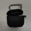 Leopard Engraved for AirPods 4 Case Cover 2024,Soft Silicone Protective Case Compatible with Apple AirPods 4th Generation Case for Women,Cute AirPod 4 Case Accessories with Keychain (Black)