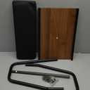 Double Step Footrest Under Desk Versatile Foot Stool Ottoman for Comfortable Desk Work Office Life (Black)