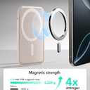 ESR for MagSafe Wallet, 5 Card Holder with RFID Blocking, MagSafe Sticker Included, Slim Magnetic Wallet for iPhone 17e/17/16/15/14/13/12 Series, Selected Samsung Devices, Not for Mini,Desert Titanium