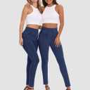 MONCCIZA Stretchy Jeans for Women High Waisted Skinny Jeggings Pull On Tummy Control Pants with Pockets (XXL)