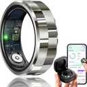 Smart Ring for Men Women, Sleep Tracking Wearable, Heart Rate, Fitness Tracker, Step Blood Oxygen Blood Pressure Tracker,Calorie Tracking, Shake to Take Photos (Sliver, #11)