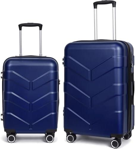 TILYMOL Luggage Sets 2 Piece with Spinner Wheel, Hard side Suitcase Set with TSA Lock, Expandable Travel Luggage for Men and Women, 20"&24", Blue