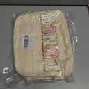 Lunch Bag for Women Insulated For Men PU leather Small Office Work lunch with Chenille Letters Leakproof Freezable Cooler Reusable Portable Box (White)