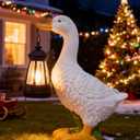Nacome Solar Goose Outdoor Statues for Garden: Porch Decor with Warm Lantern Clearance for Outside Yard Art Lawn Ornaments Patio Balcony - Gifts for Grandma Mom Women