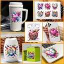 2Sheets UV DTF Cup Wraps Winter UV DTF Transfer Waterproof Sticker for Glass Cups Furniture Craft DIY Crafts Rub on Transfer Stickers for DIY Water Bottle Laptop Decal Wood Car KQS02-3 (KQS1781)