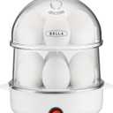 bella Rapid Electric Egg Cooker and Poacher with Auto Shut Off for Omelet, Soft, Medium and Hard Boiled Eggs, 14 Egg Capacity Tray, Double Stack, White