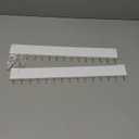 Necklace Holder, Upgraded Extra Large Wall Necklace Organizer with 30 Hooks Wall Mounted Necklace Hanger with Jewelry Tray/Cosmetics Shelf Rustic Pine Wood Holder (White)