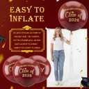 Kasyat 4 Pcs 36 Inch Extra Large Graduation Balloons Class of 2026 Balloons Latex Jumbo Giant Congrats Grad Balloon for College, High School, University Graduation Party Decorations (Maroon and Gold)
