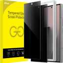 JETech Front Privacy Screen Protector for Samsung Galaxy Z Fold 7 2025, Anti-Spy Tempered Glass Film with Easy Installation Tool, Case-Friendly, 2-Pack