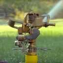Dramm 15087 Circular Base Impulse Sprinkler with a Heavy-Duty Metal Base, Berry