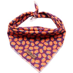 Lionet Paws Halloween Dog Bandana for Small Medium Large Dogs, Cat Dogs Kerchief Triangle Bibs Scarf Pumpkin for Girl or Boy (Small (Pack of 1))
