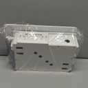 in-Wall TV Box with Flange for Home Theater Installation, 11.9" x 8.4" Cord Hider for Wall Mounted TV, with 2 Outlets, Cable Bracket, LV Cable & 1-1/2" ENT Entrance, Ideal for New or Retrofit Job (White)