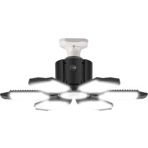 Motion Sensor Garage Light - 150W LED Garage Lights Motion Activated with PIR & Photocell Sensors,6 Adjustable Panels, for Attic Porch Stairway