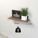 DOLLFIO Floating Shelves, 3 Sets Wall Shelves, Wooden Floating Shelves for Wall Dcor, Wall Mounted Floating Bathroom Shelf for Storage, Floating Book Shelf for Bedroom, Living Room Rustic Brown