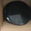 TOPZEA 3 Pack Large Restaurant Serving Tray, 18 Inch Plastic Black Round Server Tray, Non-Slip Rubber Lined Bar Drink Trays Cafeteria Buffet Food Service Trays for Coffee Table, Kitchen, Party