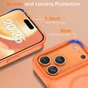 BENTOBEN Magnetic for iPhone 17 Pro Max Case 2025,[Compatible with MagSafe][Military-Grade Protection][Anti-Yellowing] Shockproof Protective Translucent Matte Cover for iPhone 17 Pro Max 6.9",Orange