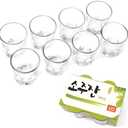 Korean Soju Shot Glasses Set, Also for Whiskey,Tequila,and Liquor, Dishwasher Safe Clarity Glassware, 1.7 oz (8PCS)