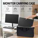 27-32" Monitor Travel Bag,Padded Carrying Case with Accessory Storage, 32in