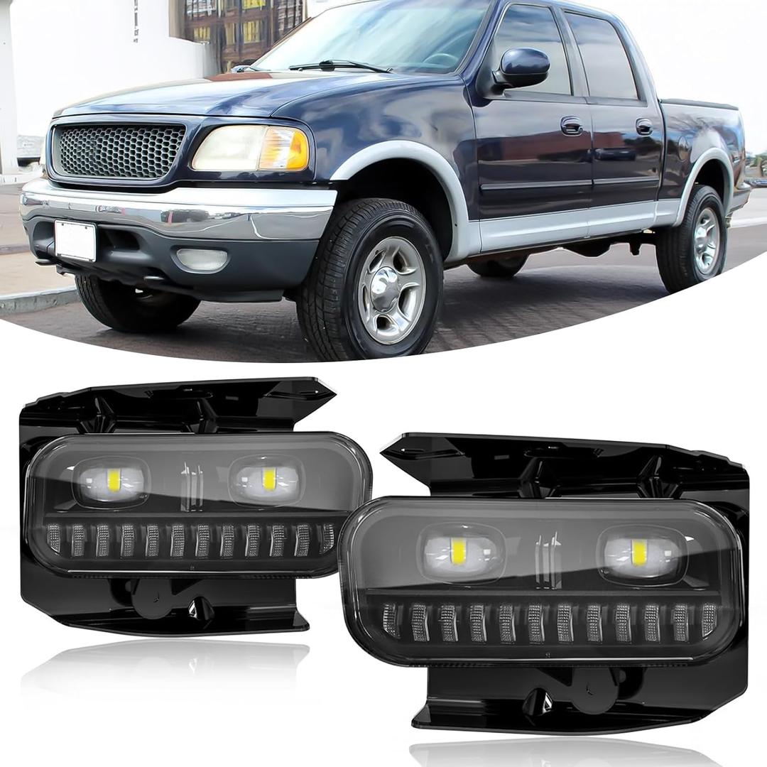 Daikokuya Led Fog Lights for 1999-2003 Ford F150 / 1999-2002 Expedition / 1999 F250 Pickup Upgrade and Modified 1 Pair Led Fog Lamp