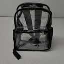 Clear Mini Backpack Stadium Events Approved 10x12x5 Small Transparent Bag Plastic See Through Backpacks for Work Festival Security Travel