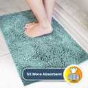 Muddy Mat | Super Absorbent Door Mat Indoor, Microfiber Quick Dry Chenille Entryway Rug, Non-Slip Front Door Mat, Indoor Mats for Entryway, Machine Washable Pet Rug, Seafoam Green 30"x19"