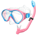 Gintenco Kids Snorkel Set, Diving Mask for Children as Unisex Kids Swimming Goggles, Anti-Fog Diving Mask and Dry Top Snorkel Combo Set for Junior and Youth