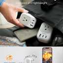 Italy Travel Plug Adapter 2 Pack, TESSAN Type L Adapter for Travel with 4 Outlets 3 USB (2 USB-C), Power Adaptor for US to Italy Chile Rome Uruguay Milan Libya