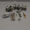 Kwikset Juno Keyed Entry Door Knob and Single Cylinder Deadbolt Combo Pack with Microban Antimicrobial Protection Featuring SmartKey Security in Satin Nickel