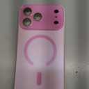 Caseative Crystal Camera Lens Protection Candy Color Magnetic Case for iPhone, Compatible with MagSafe Wireless Charging (Pink, iPhone 17 Pro Max)