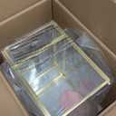 NCYP Small 9.8 x 5.6 x 7.7 Inch Wedding Glass Cards Box with Slot - Gold Envelope Card Holder for Birthday Party Reception, Home Indoor Decor - Slot Length 7.1 Inches (No Lock)