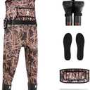 GearOZ Duck Hunting Waders for Men, Waterproof Bootfoot Chest Wader Insulated Neoprene Camo Waders with Boot Hanger for Fishing, Waterfowl Hunting Breathable Hunter Waders Weighters, Size 10