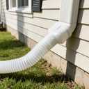 Prestantious 7ft Long Gutter Downspout Extensions, 3.1 OD Downspout Extender Drainage Pipe for 2"3" Downspout and 3"4"Downspout, Flexible Pipe Stretched Length 7ft, White,1-Pack