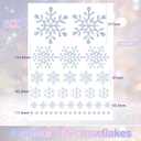 156 Pcs Snowflake Window Clings for Glass Windows Decorations 4 Sheets Snowflake Window Stickers Anti Collision Decals to Save Birds Non Adhesive Prismatic Rainbow Stickers for Christmas Windows Decor