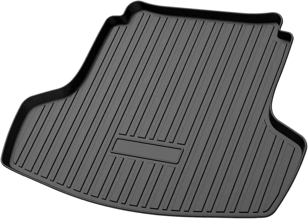 Cargo Liner for 2021-2025 KIA K5 - Black TPE All Weather Heavy Duty Waterproof Rear Cargo Tray Trunk Floor Mat Protector