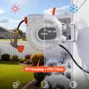 VEVOR Retractable Garden Hose Reel, 1/2 in x 50 ft, Wall Mounted Hose Reel with 9-Function Sprayer Nozzle and 180 Swivel Bracket, Any Length Lock, Automatic Slow Rewind System, for Garden Watering