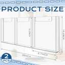 Sherr 2 Pcs Acrylic Brochure Holder Wall Mount, 8.5 x 11 Inches Clear Hanging Flyer Display Holder Plastic Pamphlet Stand for Magazine, Booklet, Bookmark (Three-slot)