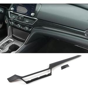 Car Accessories Fit for Honda Accord 10th Gen 2018-2022 Inner Dashboard Center Console AC Switch Button Panel Stripe Cover Trim (Carbon Fiber Style) ABS 2 PCS