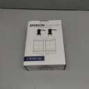 Emerson Essentials Soap Dispenser, Dish Soap Dispenser, Soap Dispenser Bathroom Set, Hand Soap Dispenser, Kitchen Soap Dispenser Set, Glass Soap Dispenser with Pump and Labels | 16 Oz, 2-Pack (Black | Black)