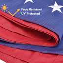 American Flag for Outside 4x6 FT, Deluxe Heavy Duty Spun Polyster, TearProof and Waterproof Super Tough Series, All Weather High Wind USA US Flag with Embroidered Stars, Sewn Stripes, Brass Grommets
