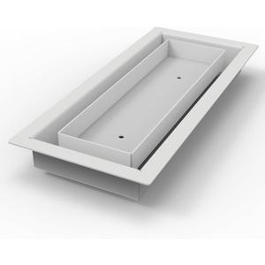 4X12 Flooring Vent Cover - 12X4 Drop-in Floor Register, Heavy-Duty Metal, White Finish, Fits Tile, Wood, and Other Flooring Inserts, Easy Air-Flow Adjustment, Made in North America