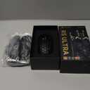 ATTACK SHARK R5 Ultra Carbon Fiber Wireless Gaming Mouse,39g Superlight Hollowed-Out,PAW3950MAX Optical Sensor Nordic 52840 MCU 8K Polling 42K DPI,Tri-Mode Programmable Mice with Coiled Cable-Black