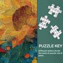 Sunflower Puzzles for Adults 1000 Pieces, Colorful Garden Flowers Puzzles for Adults Nature, Unique Impossible Spring Floral Theme for Plant Lovers