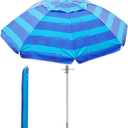 Beach Umbrella w/Sand Anchor & Tilt, Heavy Duty Wind Outdoor Umbrellas with Air Vents Design & Carry Bag, UV 50+ Protection Portable Sun Shade for Patio, Pool, Garden