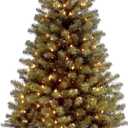 National Tree Company 5 ft Pre-Lit North Valley Spruce Artificial Christmas Tree, 300 Warm White LED Lights, 488 Tips, Includes Stand, Green
