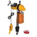 Electric Chain Hoist 15 FT Lifting Height, 110V Electric Hoist, Single Phase Overhead Crane with G100 Chain, 10 ft Wired Remote Control for Garage, Shop, Hotel, Home